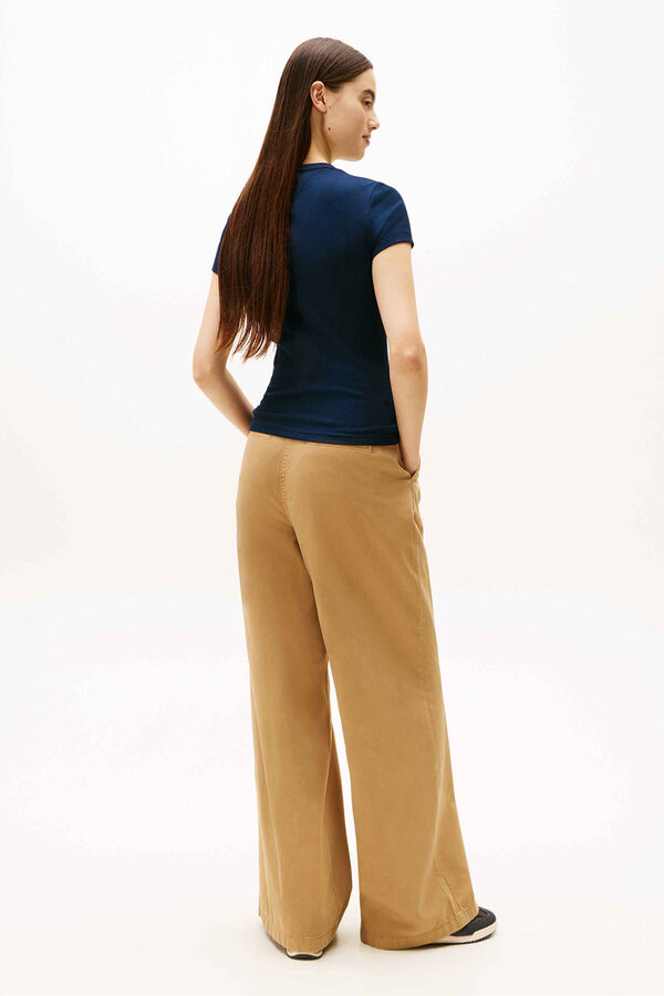 Tommy Jeans Camiseta justa de manga curta azul