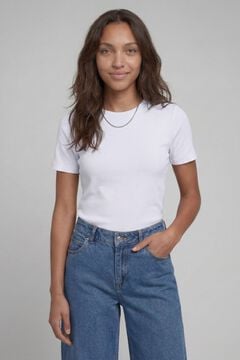 JJ REBEL T-shirt canelada ajustada