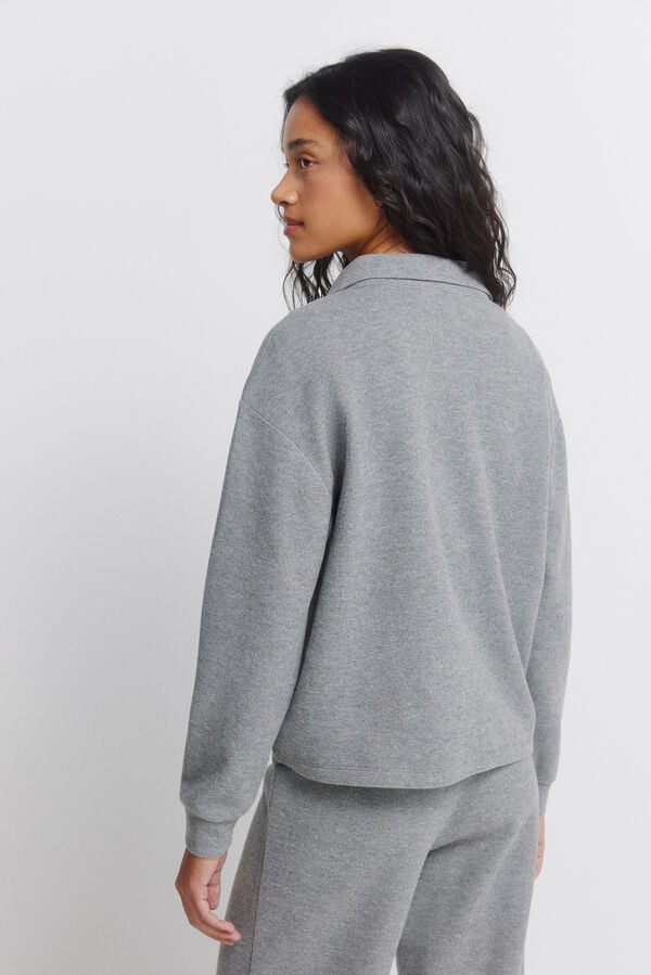 Springfield Zip - sweatshirt neck grey