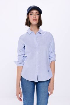 Springfield Chemise Oxford semi-ajustée bleu acier