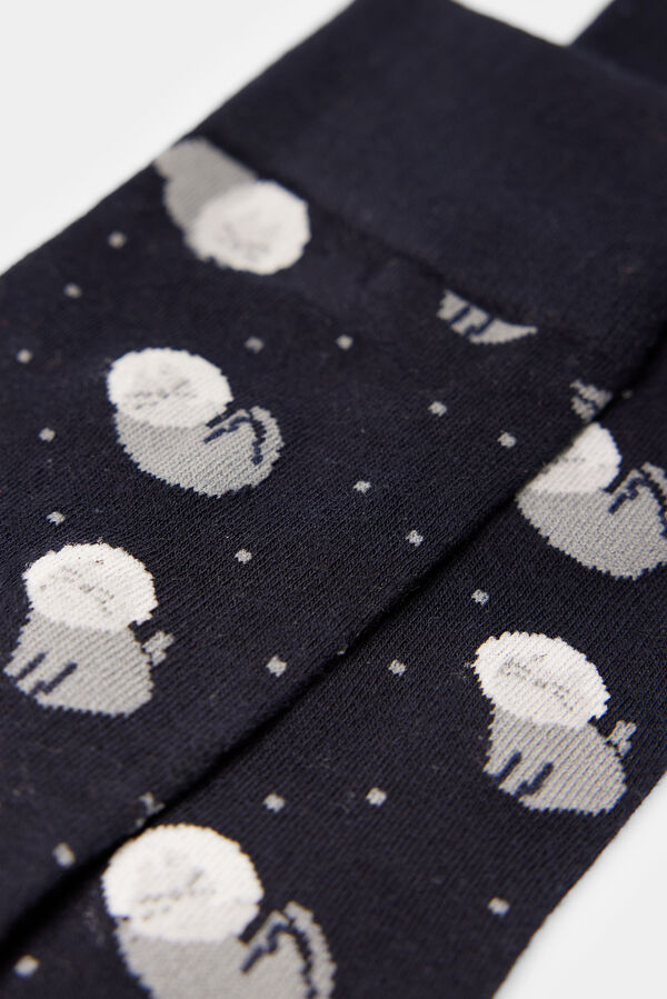 Springfield Duge svemirske mačje čarape plava