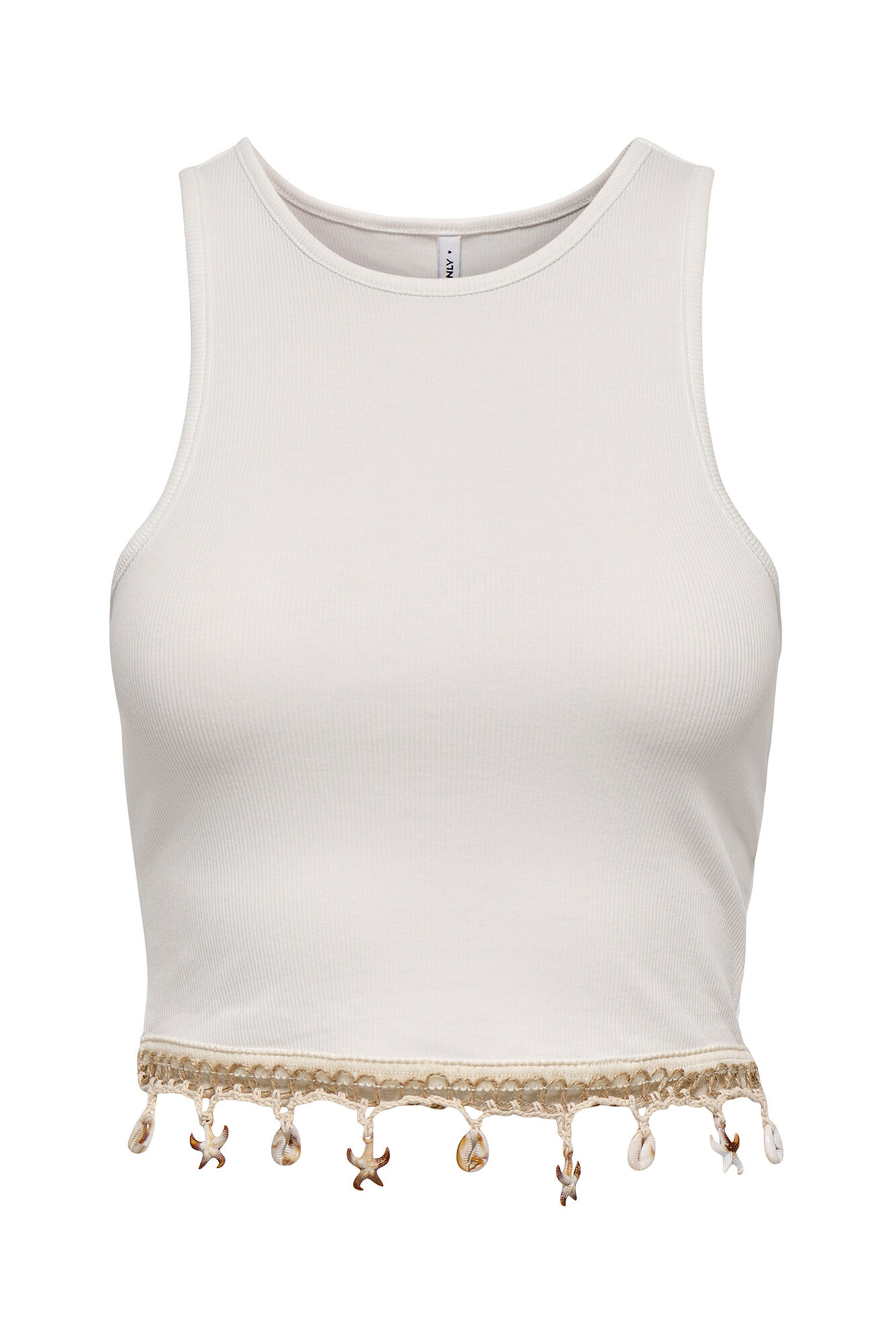 Only Camiseta crop sin mangas