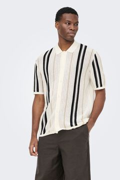 Only & Sons Strick-Kurzarmhemd