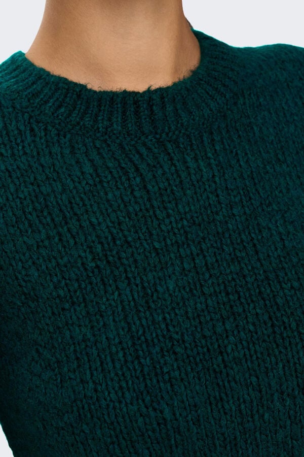 Springfield Round neck jersey-knit jumper green