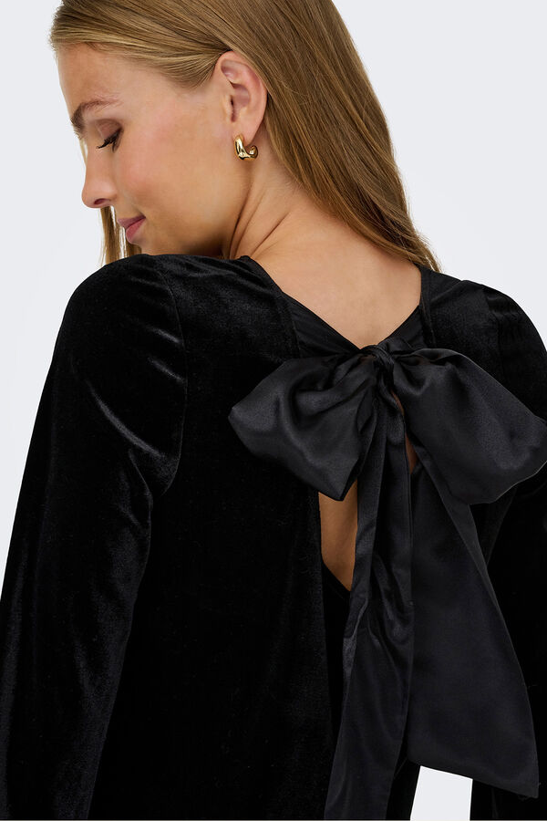 JDY Short dress velvet dress black