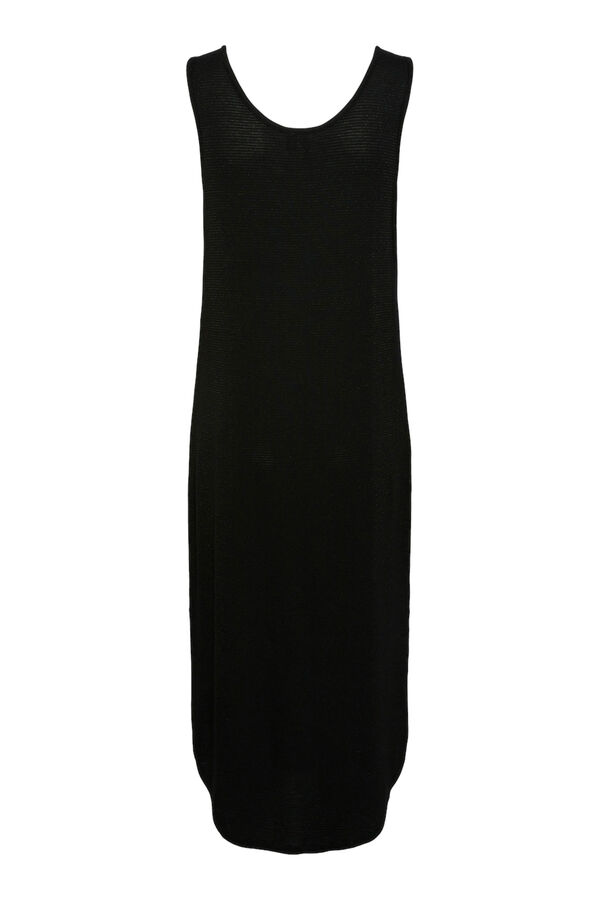 Pieces Fluid midi dress with lurex black