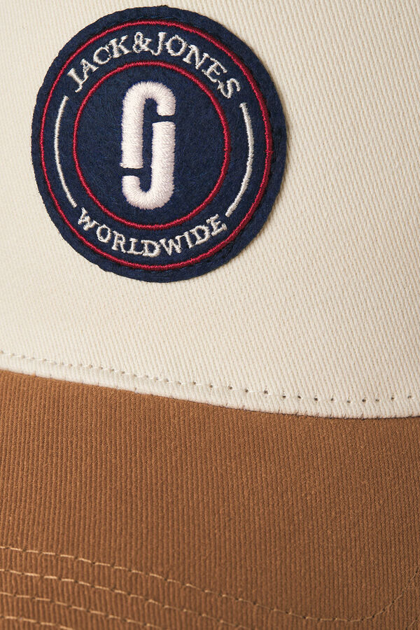 Jack & Jones Gorra b&aacute;sica con insignia marr&oacute;n