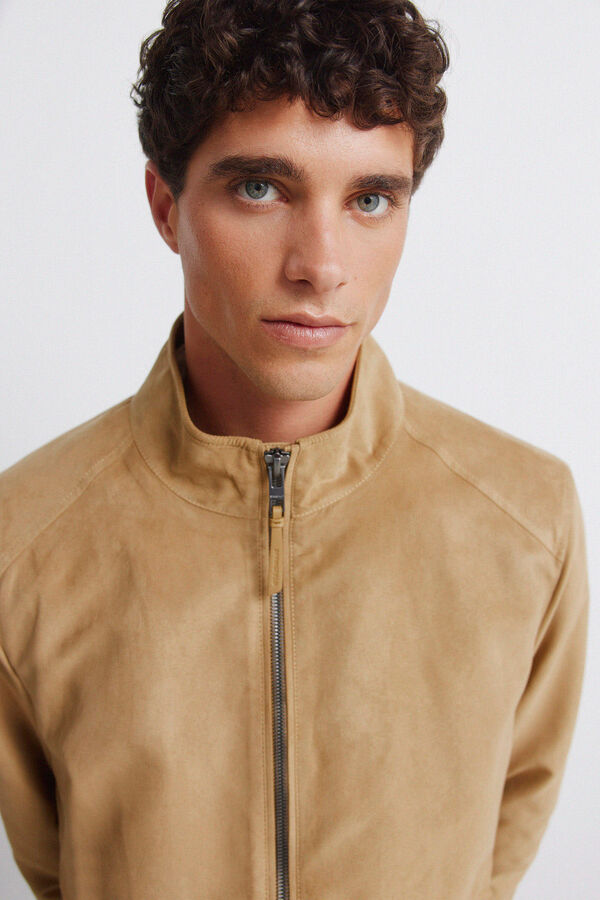 Springfield Cazadora efecto ante beige