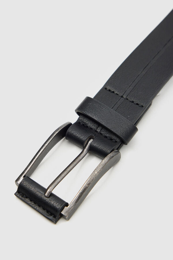 Springfield Men's smart faux leather belt black