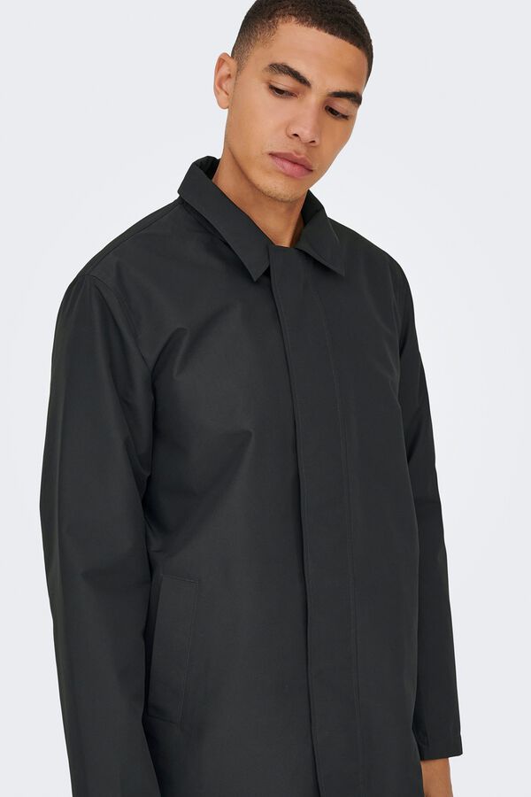Only & Sons Light trench coat black