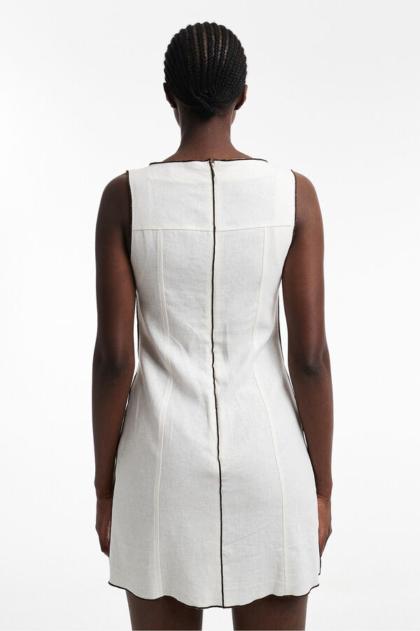 Topshop Linen mini dress pink
