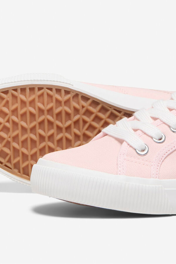 Only Zapatilla baja de lona rosa