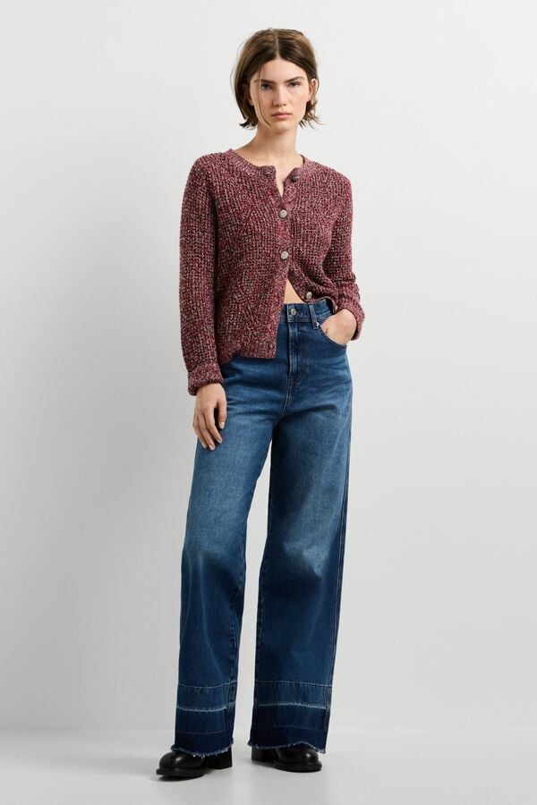 Pepe Jeans Moulin&eacute; knit cardigan brown