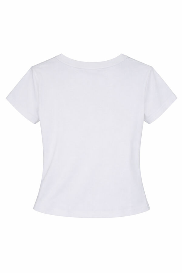 Noisy May Printed short-sleeved T-shirt white