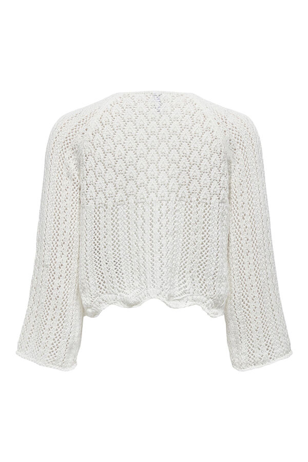 Only Gestanzter Strick- Weiß