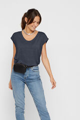 Pieces Camiseta lurex pico azul