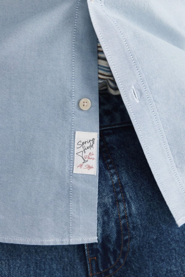 Springfield Chemise oxford l&eacute;g&egrave;re bleu