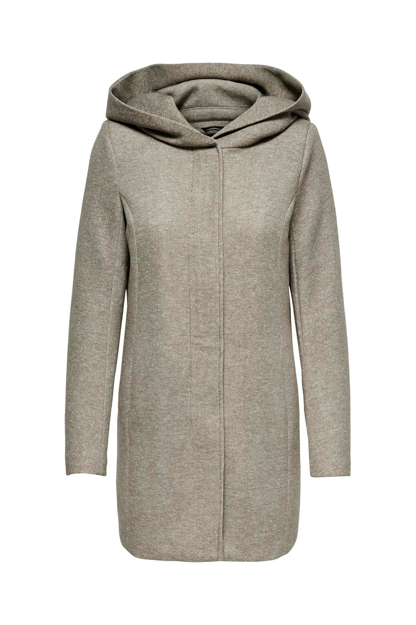 Only Abrigo midi con capucha