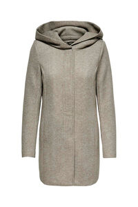 Only Abrigo midi con capucha