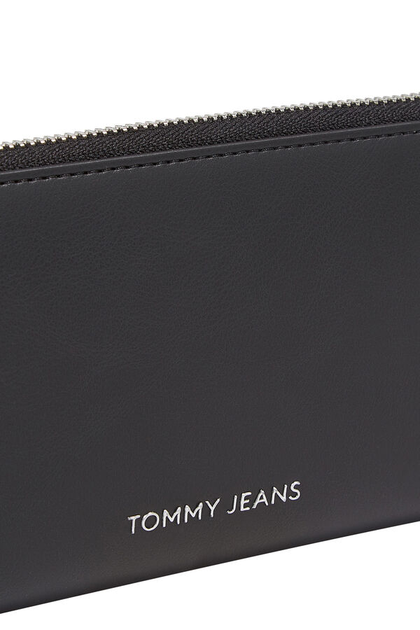 Springfield Tommy Jeans long wallet with space for cards and banknotes  crna