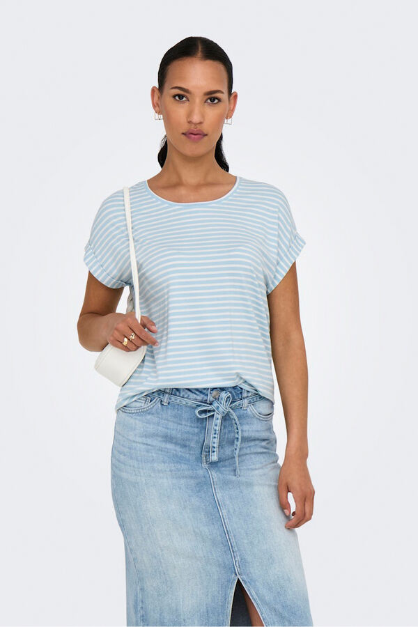 Only Short sleeve striped t-shirt  blue