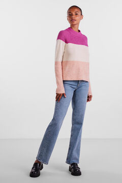 Springfield Polo neck jersey-knit jumper  pink