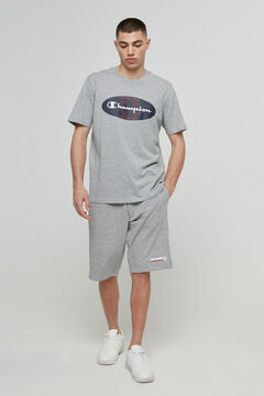 Springfield Cotton Bermuda shorts with logo tie gris