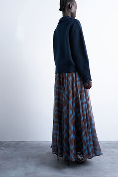 Topshop Falda larga a cuadros