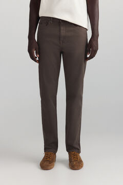 Springfield Washed slim fit 5-pocket trousers