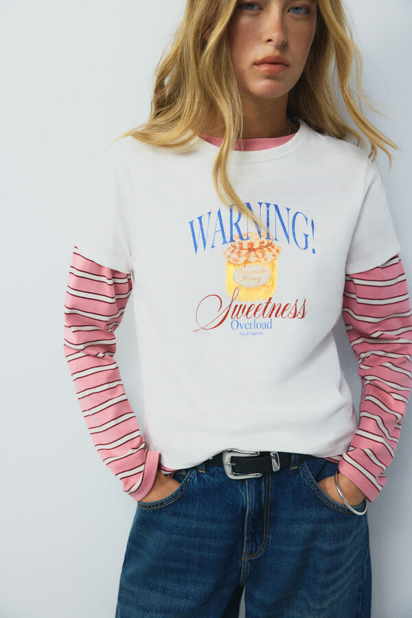 High Spirits Warning T-Shirt bege