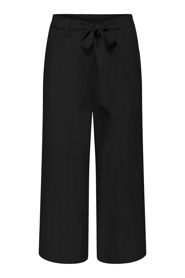 Only Fluid cropped trousers fekete