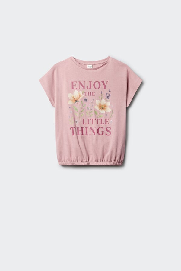 Springfield Kids T-shirt de manga curta little thing para menina rosa