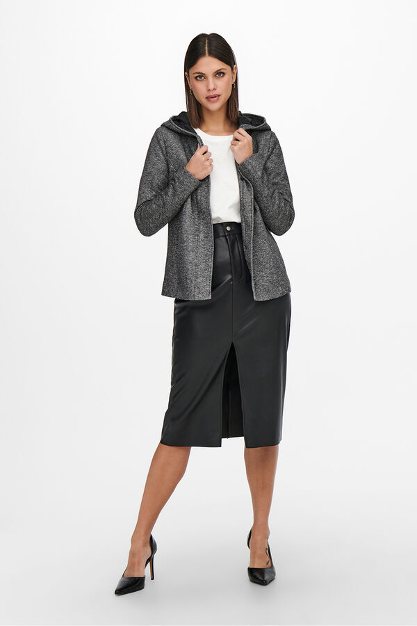 Only Short coat with hood grey