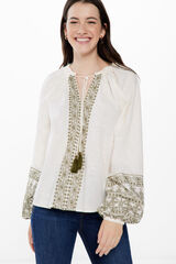 Springfield Ethnic embroidery blouse boja peska