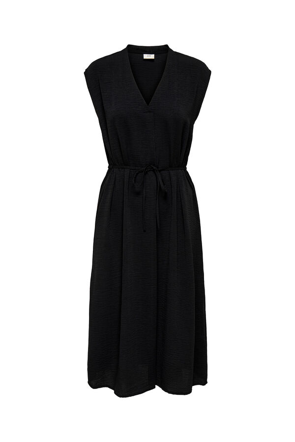 JDY Vestido midi fluido negro