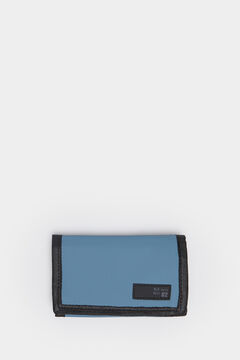 Springfield Rubberised folding wallet steel blue