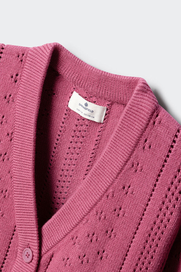 Springfield Kids Cardigan punto ni&ntilde;a morado/lila