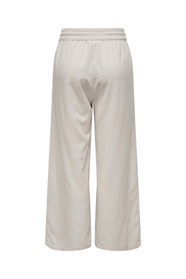 Springfield Long flowing trousers medium beige