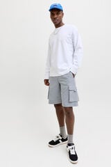 Jack & Jones Cargo-Jogging-Bermudas Grau