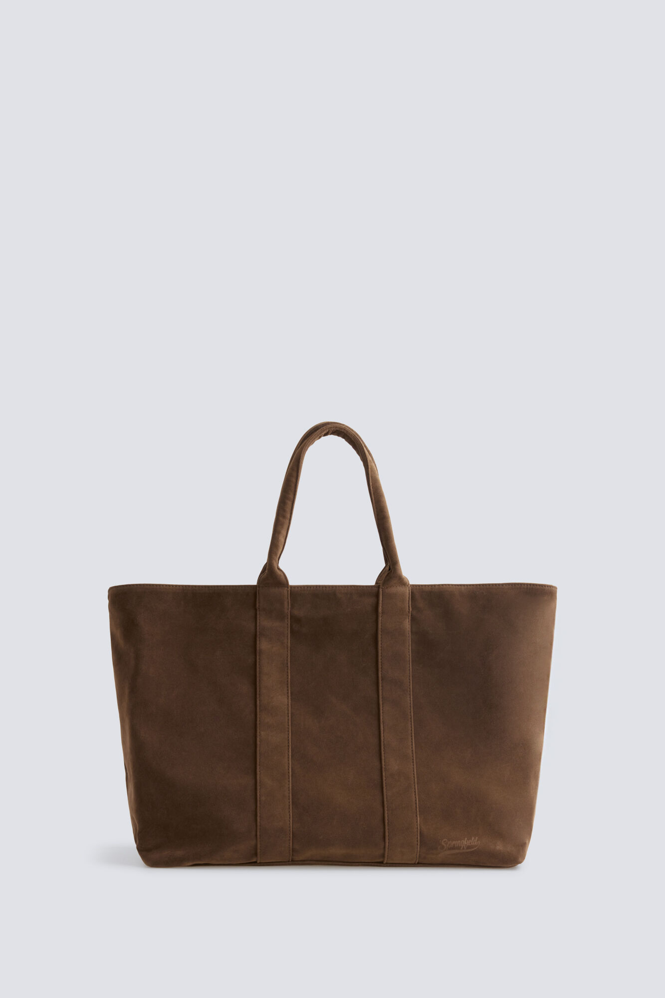 Springfield Brown faux suede travel bag
