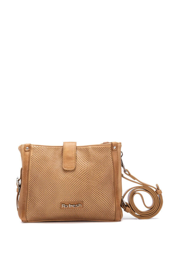 Refresh zip fastening crossbody bag brown