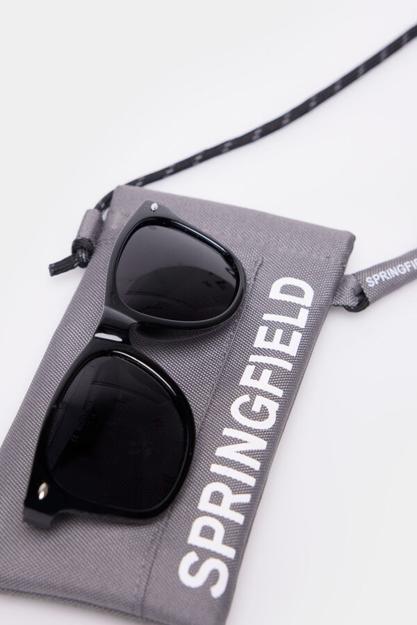 Springfield Klassische Sonnenbrille aus Celluloseacetat schwarz