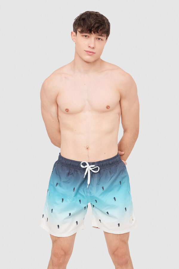 Springfield Horse Printed Swimsuit blue