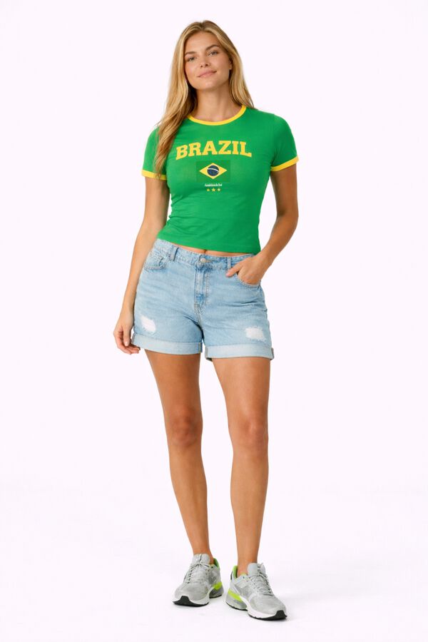 Noisy May Fitted short sleeve T-shirt green