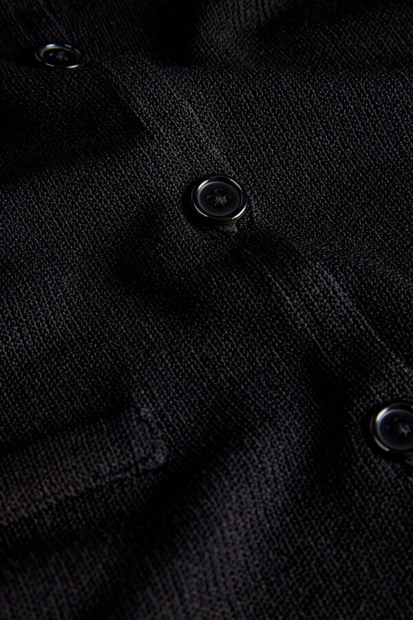 Jack & Jones Jacquard knit long gilet black