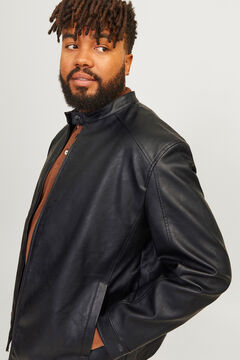 Jack & Jones Blus&atilde;o biker efeito pele