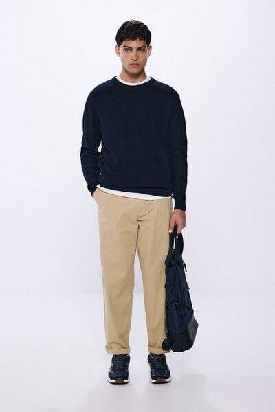 Springfield Round neck jumper  navy