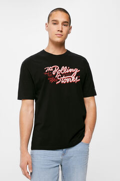 Springfield Rolling Stones mintás póló fekete