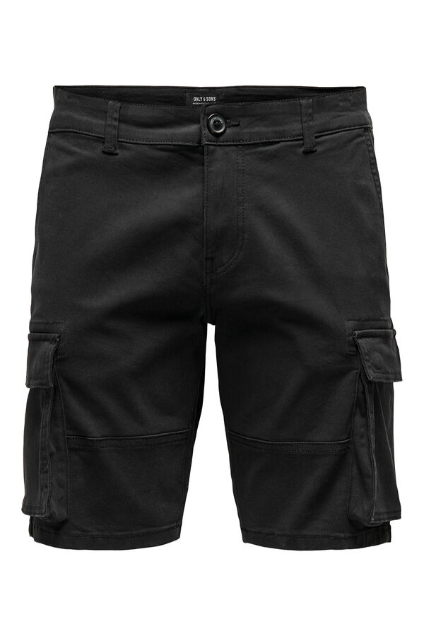 Only & Sons Bermuda cargo negro