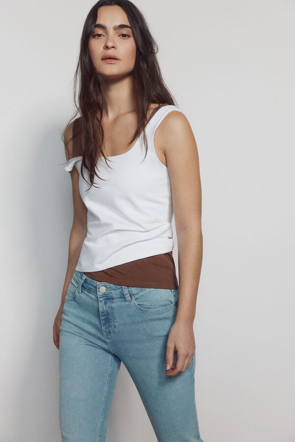 Springfield Jeans cintura m&eacute;dia flare  azul